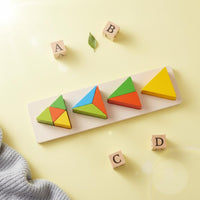 Wooden Shape-Matching Peg Toy Painted Wooden Peg Board Toy Logical Thinking