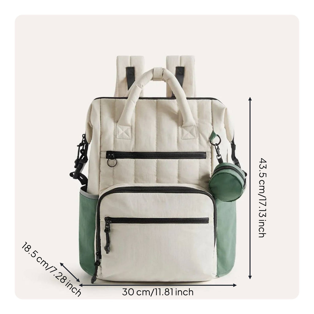 Diaper Backpack Multi-Functional Large Capacity Parent Tote Textile Waterproof Infant Changing Bag for Parents