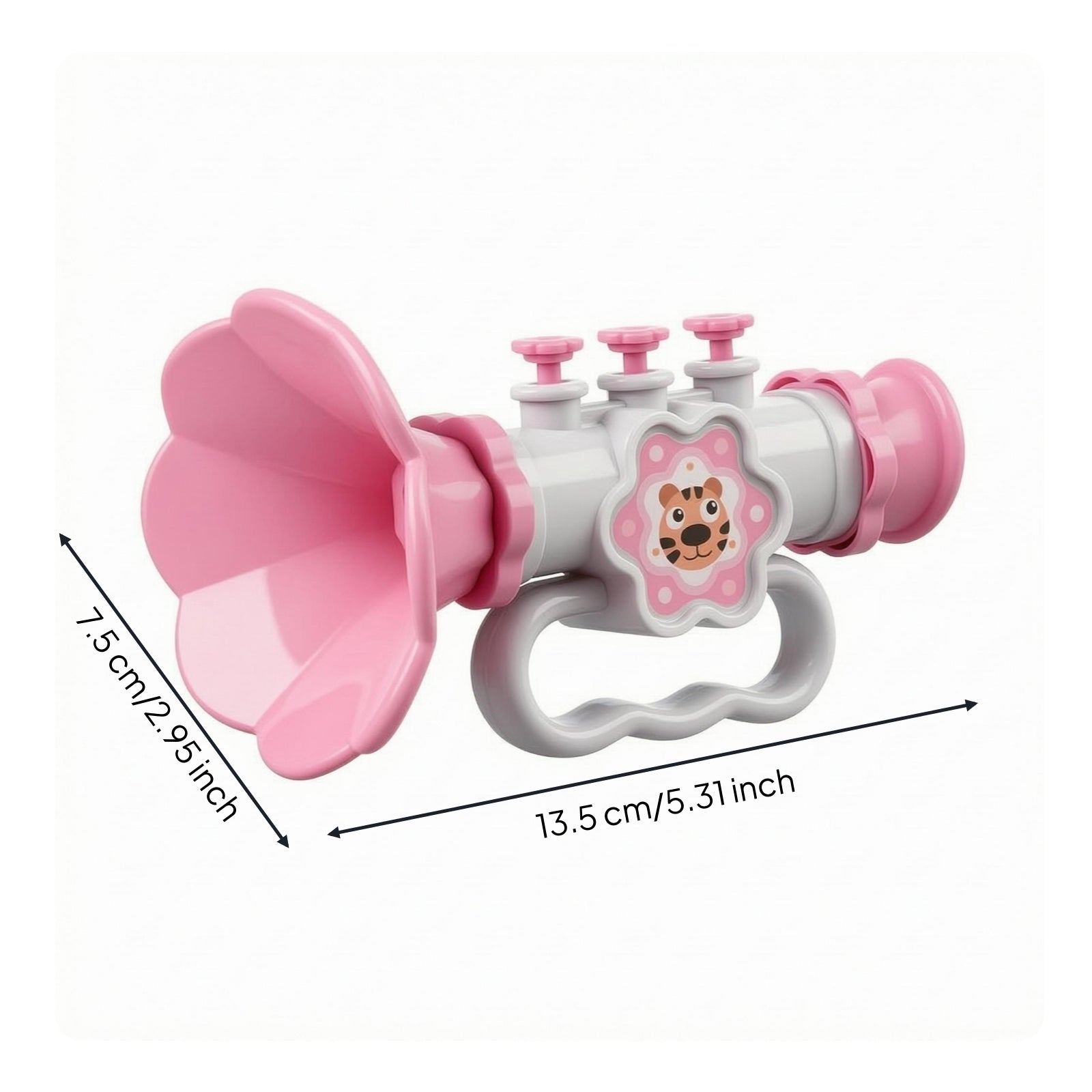 Cartoon Trumpet Toy Flared Bell Plastic Trumpet Whistle Easy to Use