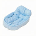Oval Pet Bed Polyester Cushioned Nest Bed Water-Resistant Bottom for Small Dogs