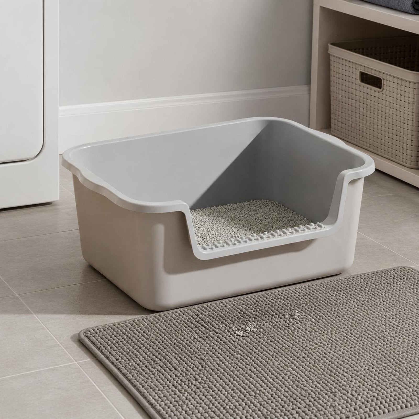 accessibleTop Litter Box Easy Clean High-Sided Litter Box Included