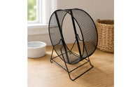 Quiet Small Pet Wheel Textured Surface Metal Exercise Wheel for Enclosure