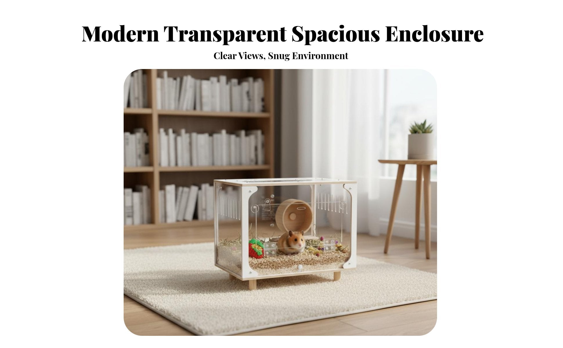 Acrylic Hamster Enclosure Spacious Interior Transparent Hamster Enclosure Easy