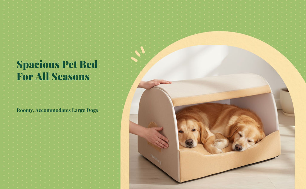 Insulated Indoor Dog House Bed, Removable, Non-Slip Den