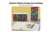 Slanted Marker Organizer Large Capacity Angled Pen Storage Rack Angled Pen Rack for Students Artists Classroom