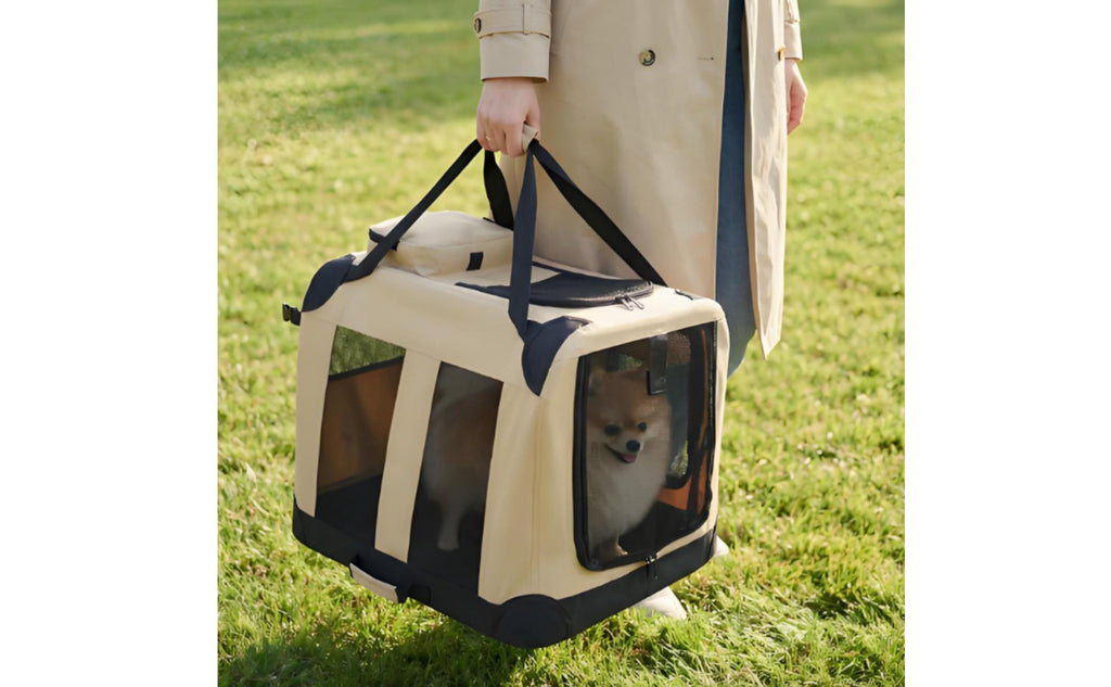 Rolling Pet Carrier Large Capacity Pet Trolley Bag Breathable Mesh for Travel