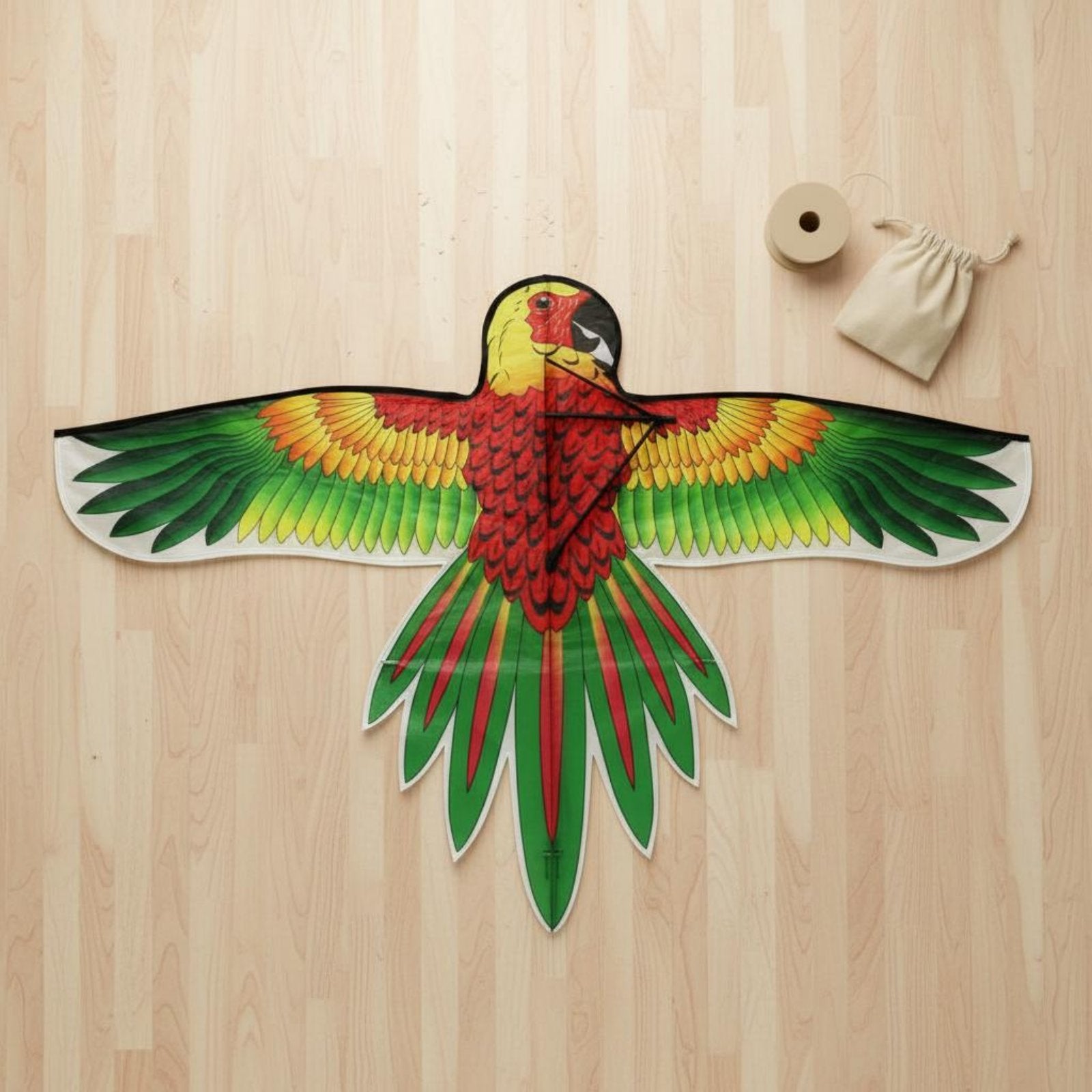 Colorful Parrot Kite Large Wing Span Outdoor Toy for Park