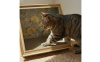 Cat House Scratcher 2-in-1 Painting Cat Bed Reversible Print Pet Accessory