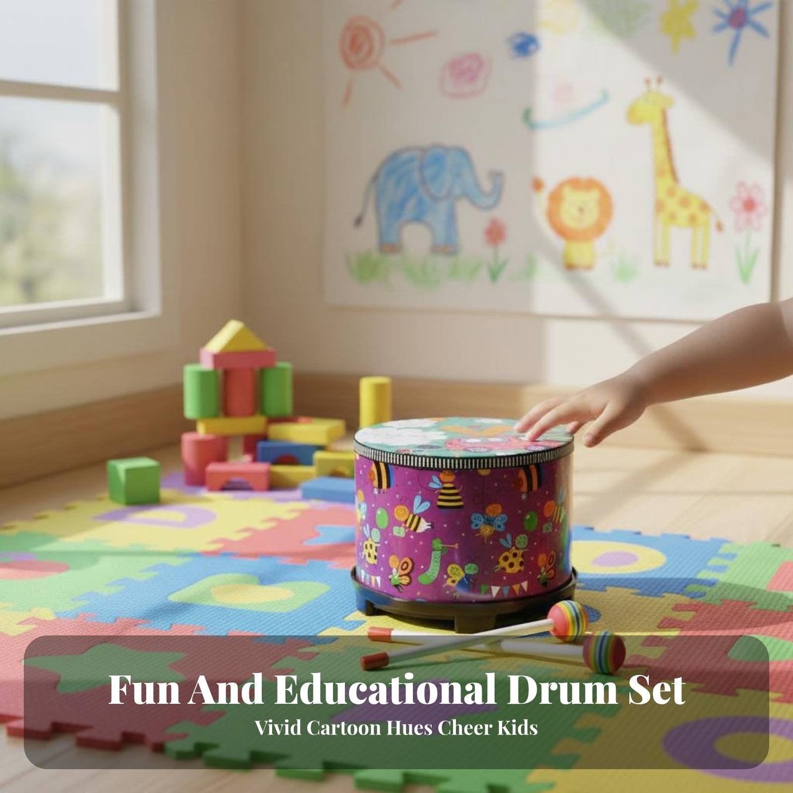 children's Hand Drum Rhythm Development Musical Toy Develops Fine movement Skills
