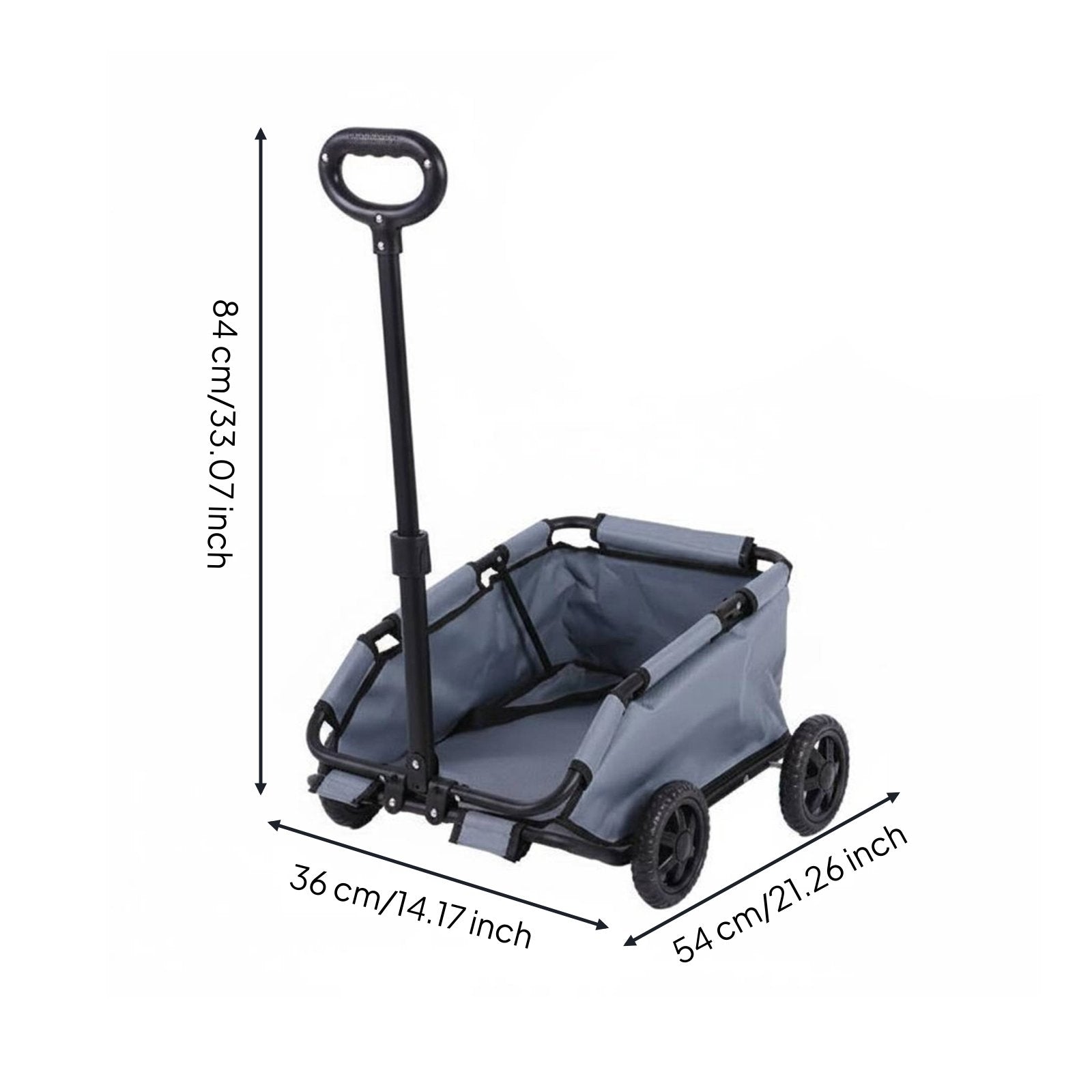 Lightweight Pet Transport Cart Portable Foldable Pet Trolley 4-Wheel Dog Wagon for Small Dogs, Cats, Shopping, Outdoor, Camping