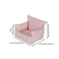 BJD Sofa Handmade Dollhouse Single Sofa Soft Cushion