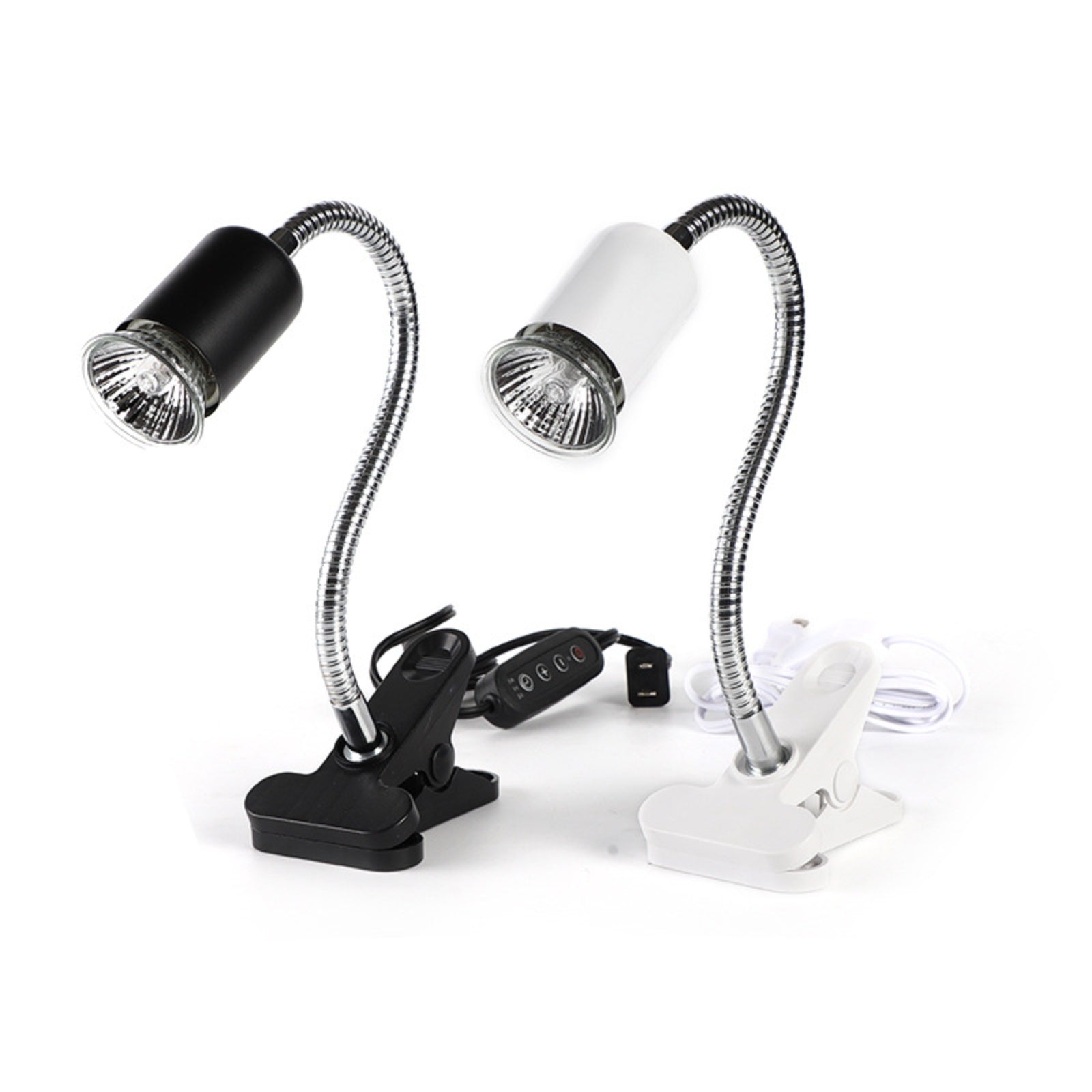 Clamp-on Basking Lamp Flexible Reptile Heat Lamp Holder Pet Lighting Plastic Clamp Metal