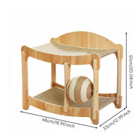 Cat Scratcher Hammock Scratch-Resistant Cat Bed Sisal Animal Habitat for Indoor