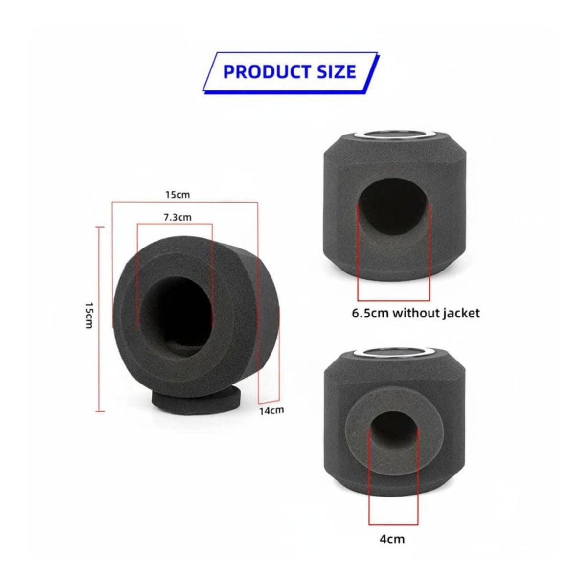 Audio Capture Device Isolation Cover Windproof Sound-Absorbing Foam Cover