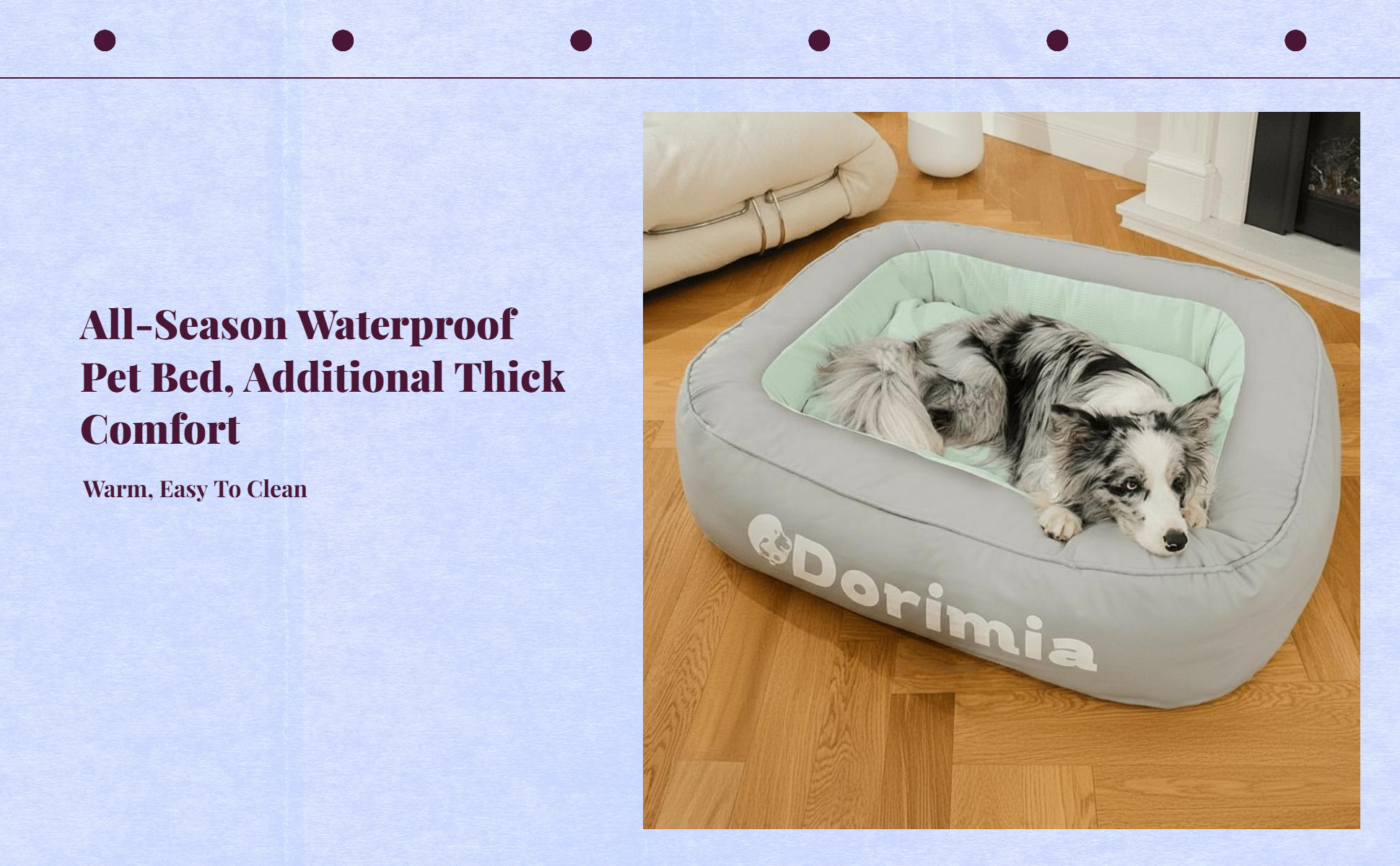 Orthopedic dog bed with removable cover