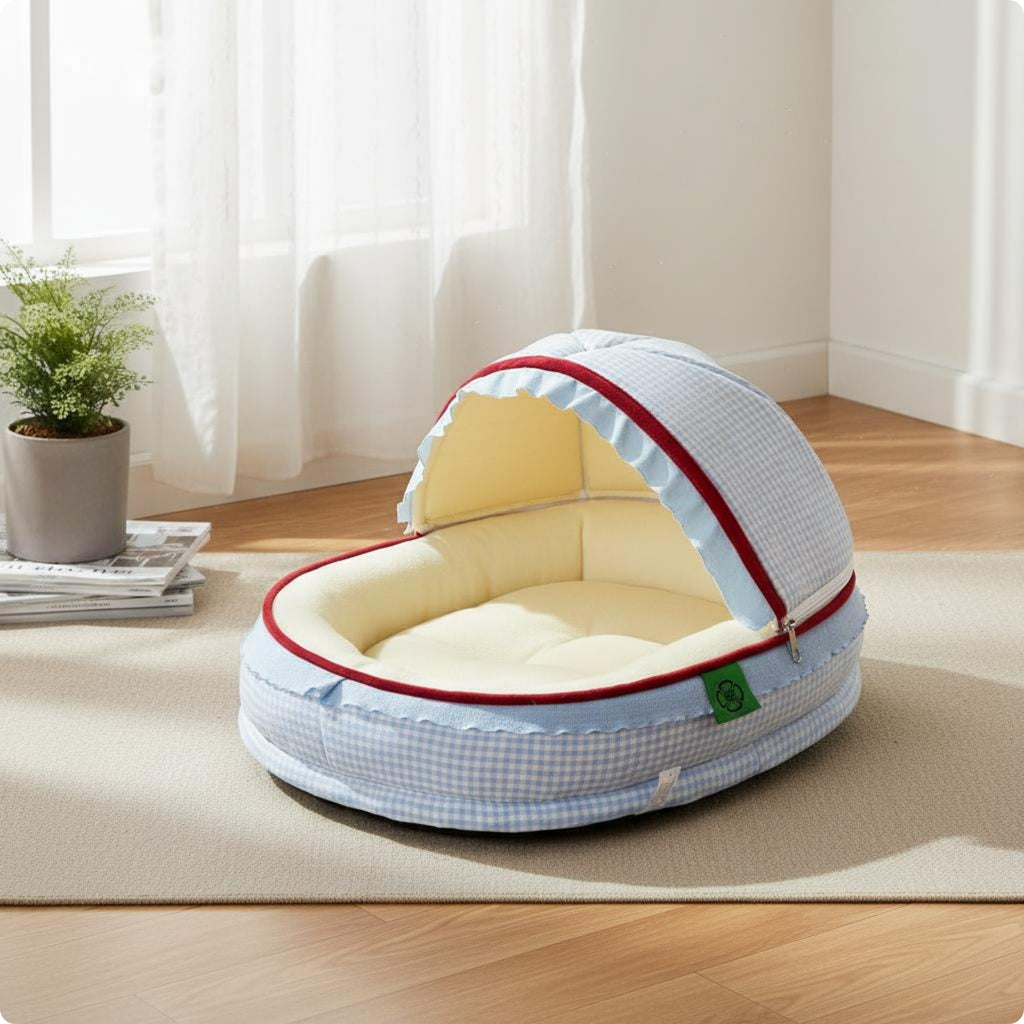 Semi Enclosed Cat Bed All Season Semi Enclosed Pet Bed Warm and Cozy Cradle Style Cat Nest for Cats