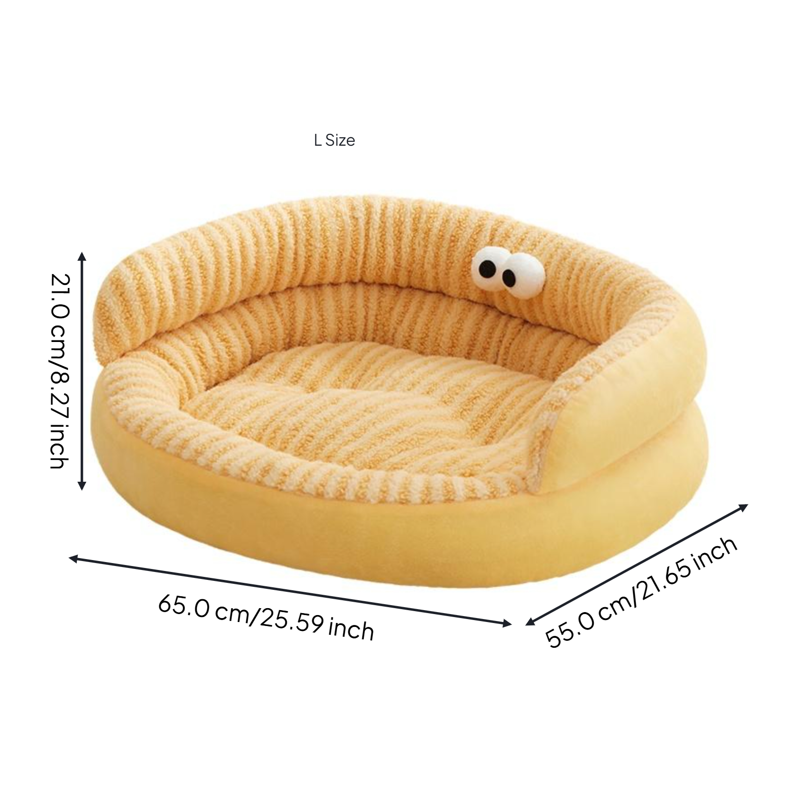 Supportive indoor dog bed for small and medium pets.
