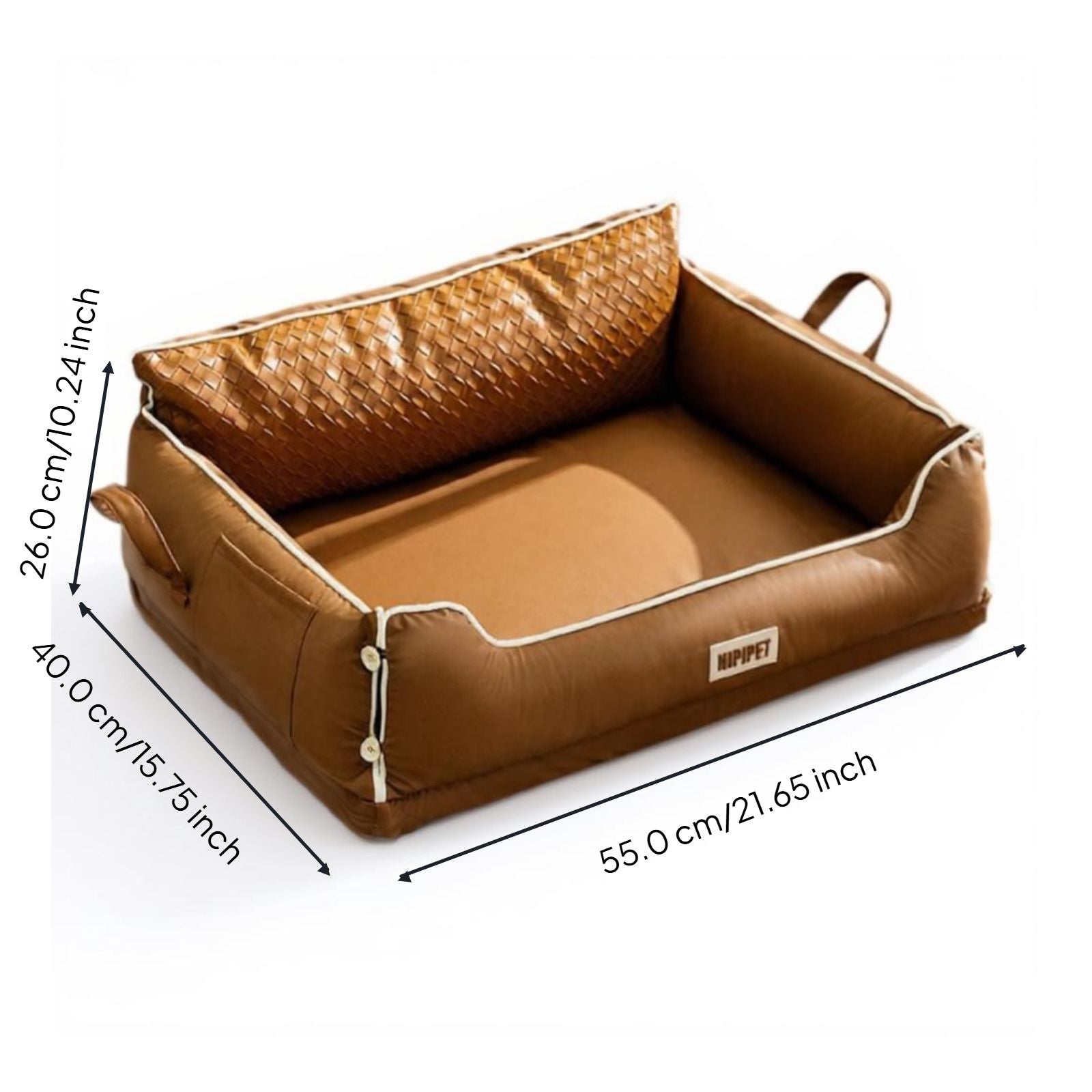 Orthopedic latex dog bed, removable cover