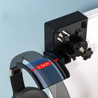 Clamp-on Monitor Headphone Stand Rotatable Design Monitor Clamp Headphone Hanger