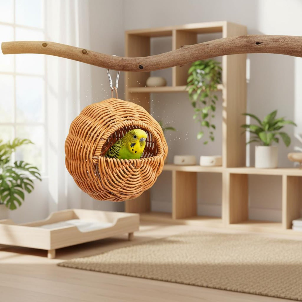 Bird Breeding Nest Breathable Parrot Nest House Year-Round
