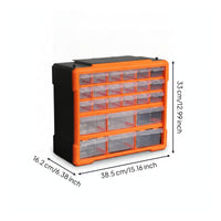 Drawer Parts Cabinet Removable Dividers 24-Drawer Parts Cabinet for Craft Room
