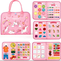 Busy Book Portable Textile Learning Book Travel Friendly for Young Children