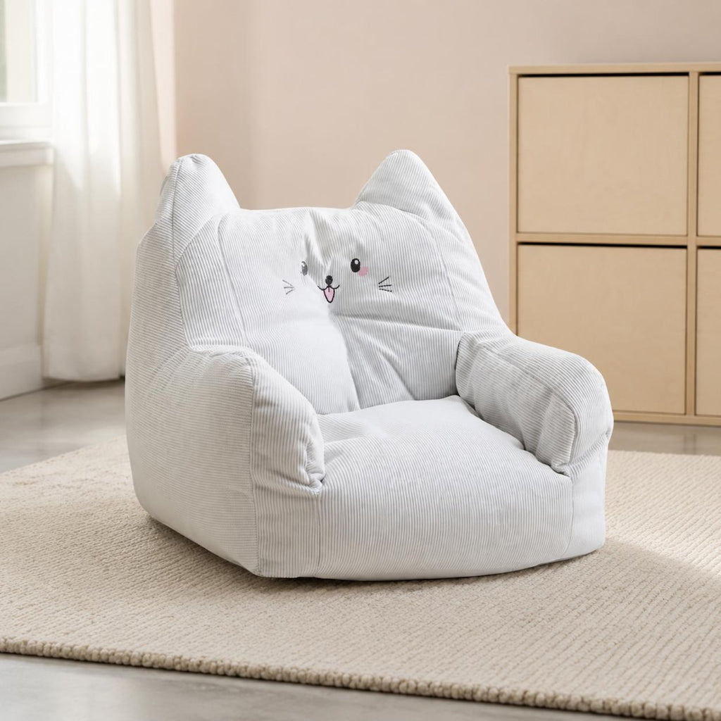 Kitten-Shaped Kids Sofa Lightweight Soft Toddler Sofa Portable for Playroom