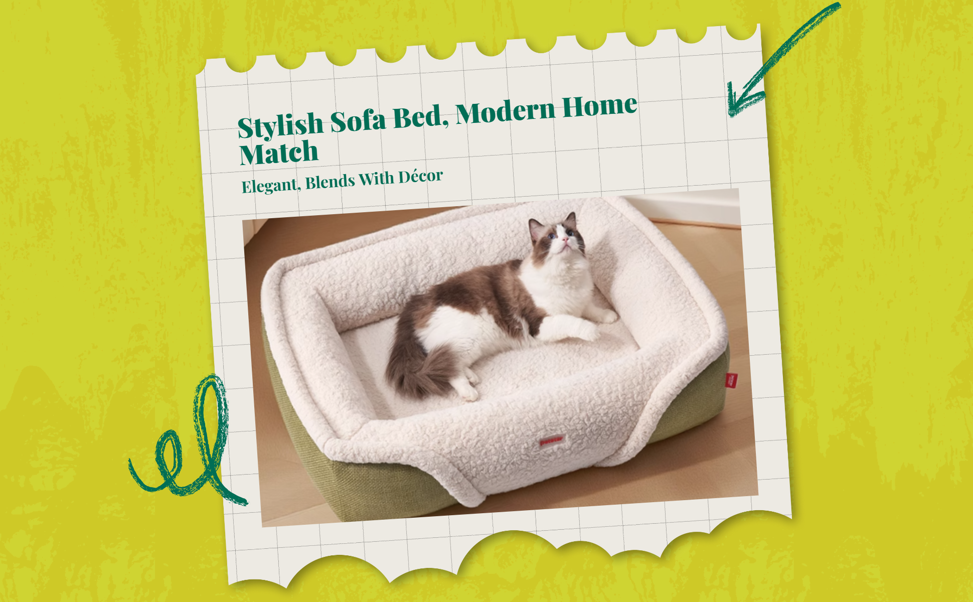 Plush dog bed with removable cover