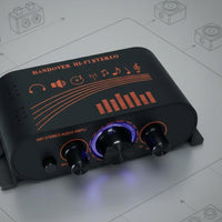 12V Car Audio Amplifier LED Indicator Light 2 Channel Stereo Amplifier