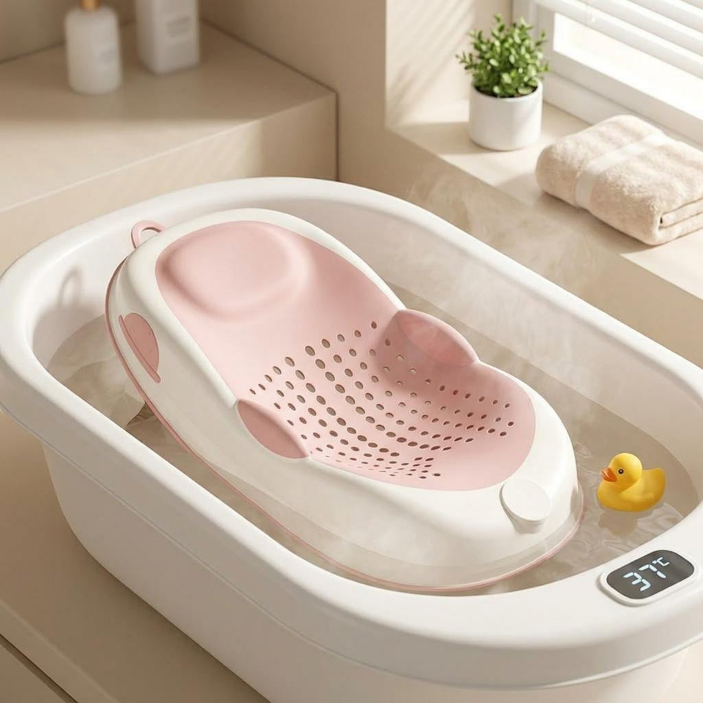 Newborn Bath Support Easy to Clean Baby Bath Seat Compact for Newborns