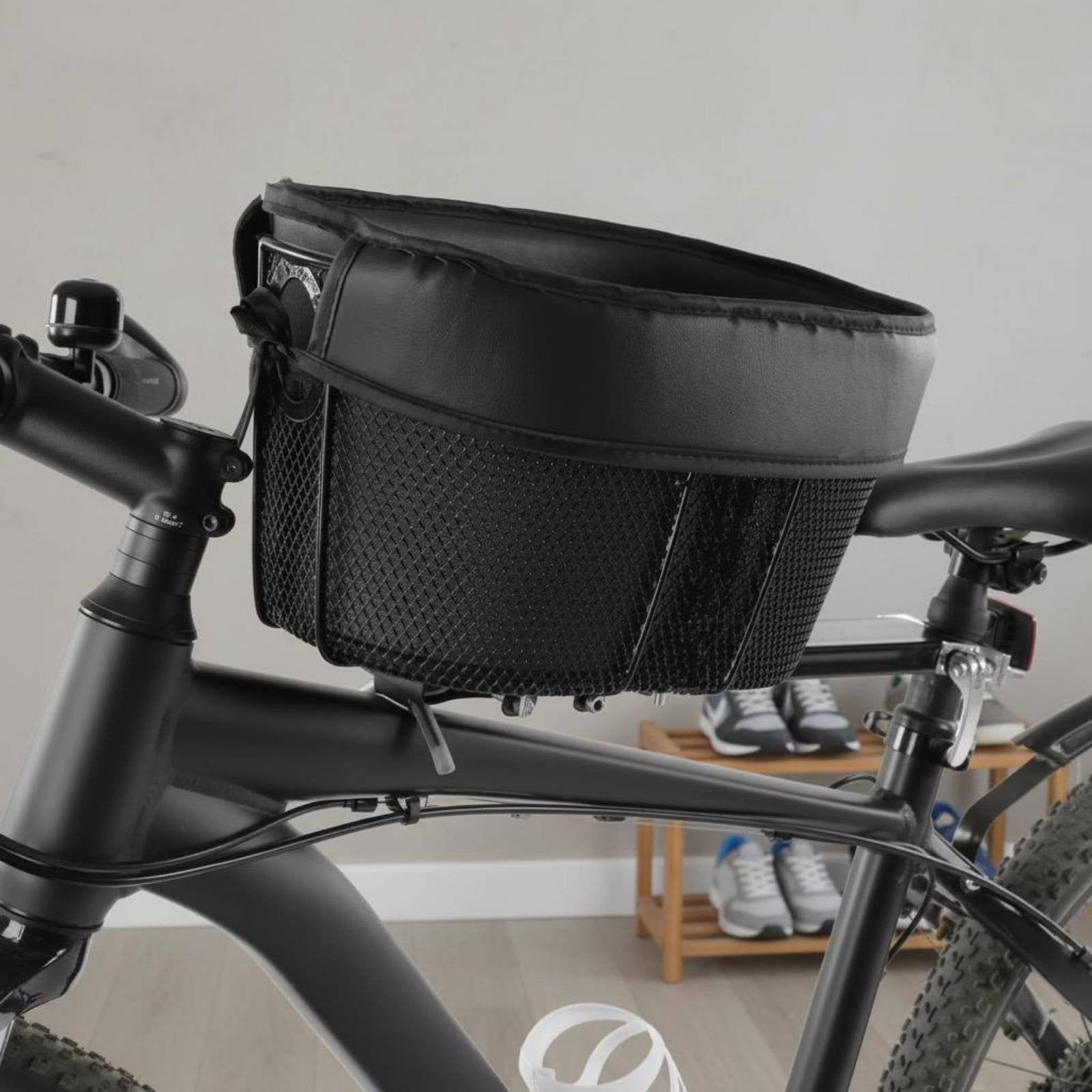Bike Pet Basket Mesh Flank Cycle Dog Basket Safety Strap for Cycling