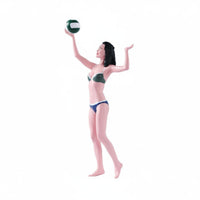 Hand-Painted Miniature Figure Decorative Female Resin Figure for Model Hobbyists