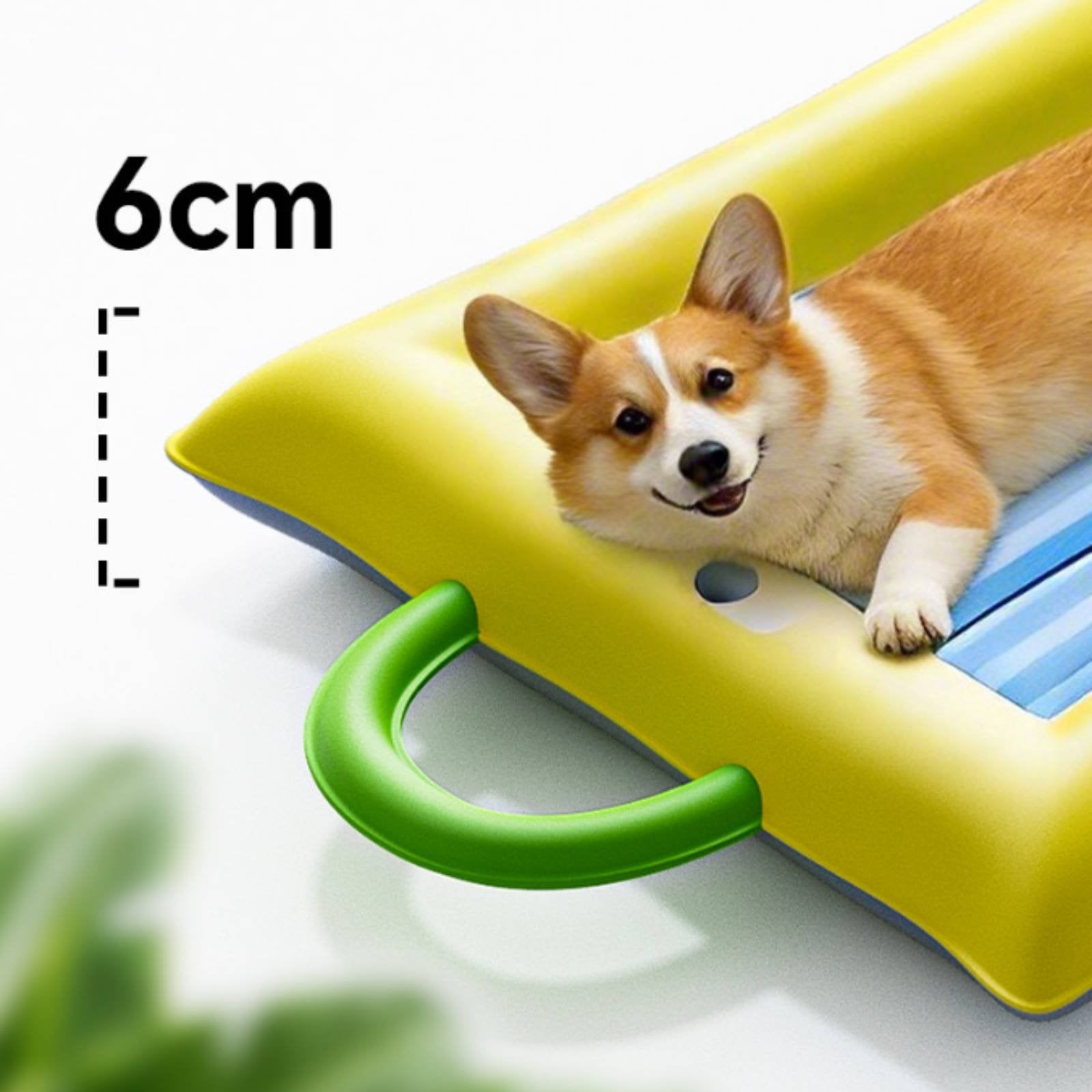 Pet Cooling Mat Waterproof Dog Summer Bed Raised Pillow Border for Dogs, Cats