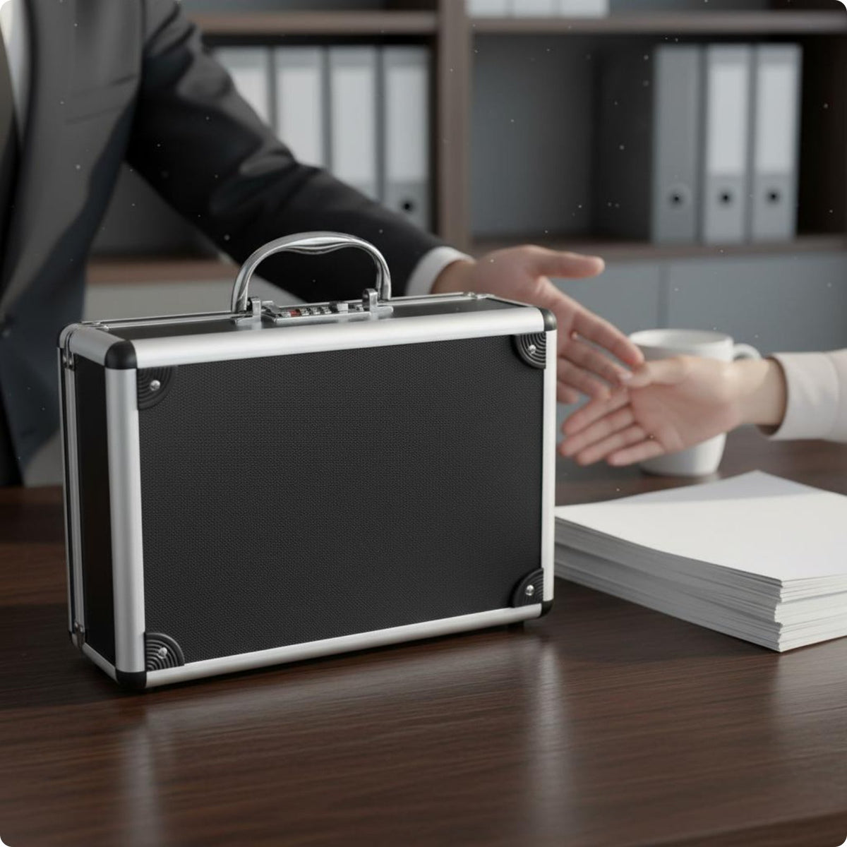 Passwords Lock Tool Case Hard Shelling Lockable Aluminum Case Multipurpose Aluminum Alloy for Office, Workshop, Travel