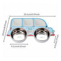 Car Shaped Divided Plate Complimentary Car Shaped Plate for Daycare, Infants