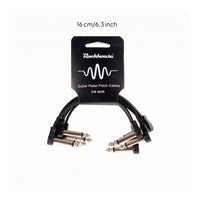 6 Pieces Flat Guitar Pedal Cable Metal Plugs Pedalboard Connection Cable