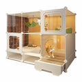 Multi-Level Feline Villa with Integrated Litter Box Spacious Interior