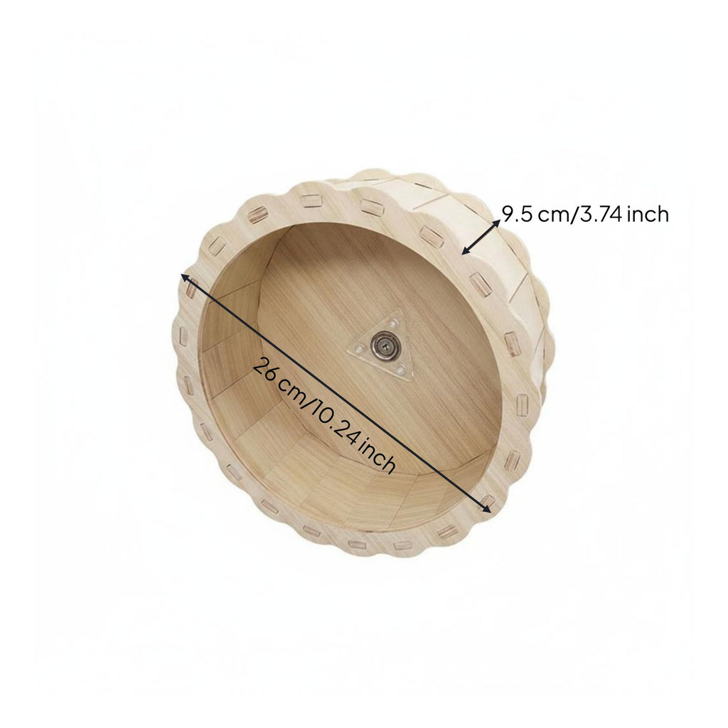 Quiet Hamster Wheel Wooden Hamster Wheel Double-Sided Waterproof