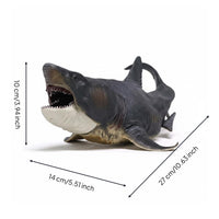 Megalodon Figurine Textured 3D Ornament PVC Plastic