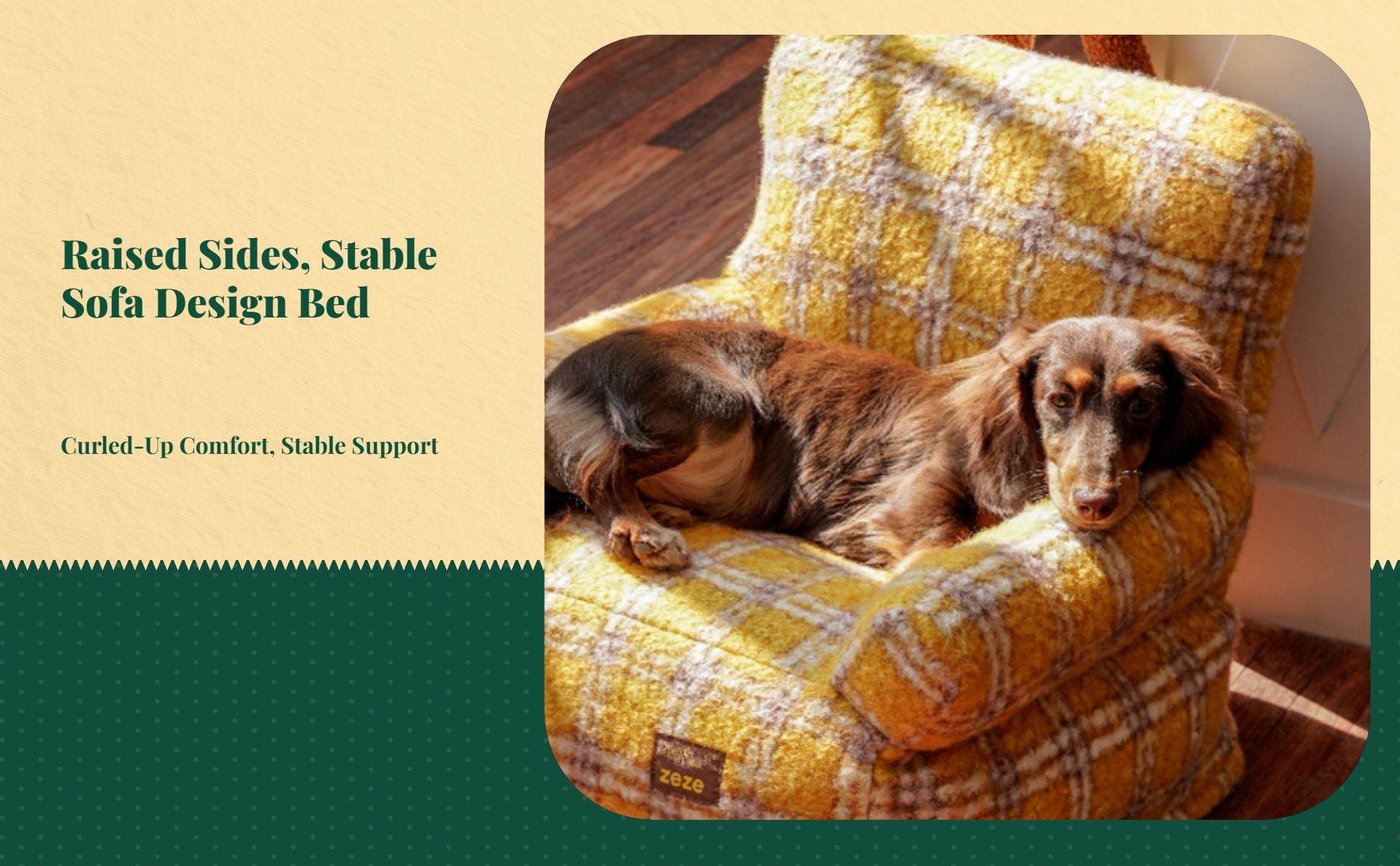 Orthopedic pet bed, washable cover