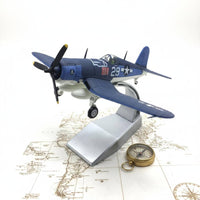 Aviation Naval Fighter Model Die-Cast Construction US Navy Historic Warplane Model Inverted Upswept Wing Configuration Collectible Item