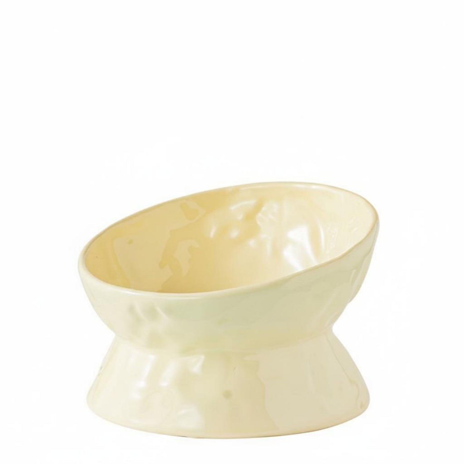 Tilted Dog Dish Anti-Tipping Tilted Ceramic Bowl Easy to Clean for Cats