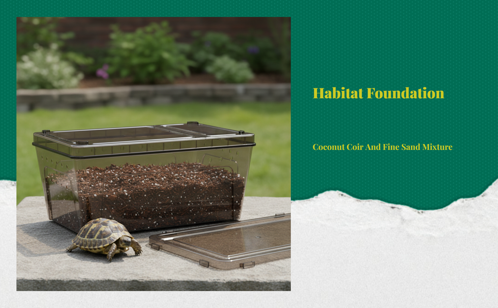 Turtle hibernation box retains moisture