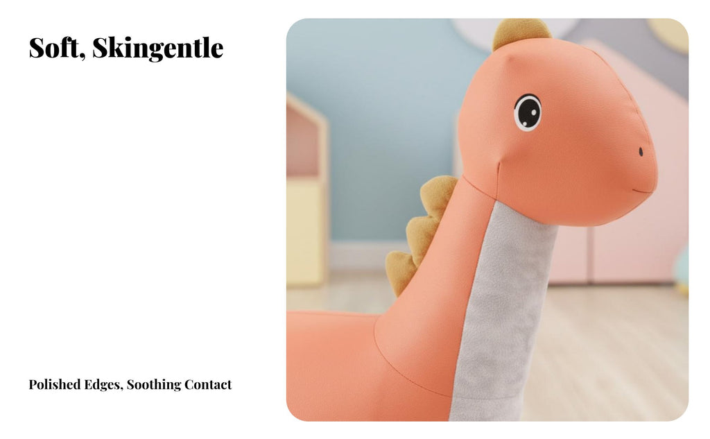 Dinosaur Pouf Multi-Purpose creatureShaped Seat Soft & Comfortable Stable and Sturdy for Bedroom