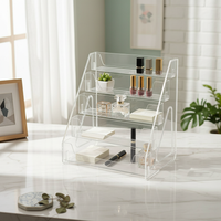 Stepped CD Display Shelf Tiered CD Storage Rack Storage Rack Saving DVD Display Holder for Music Room