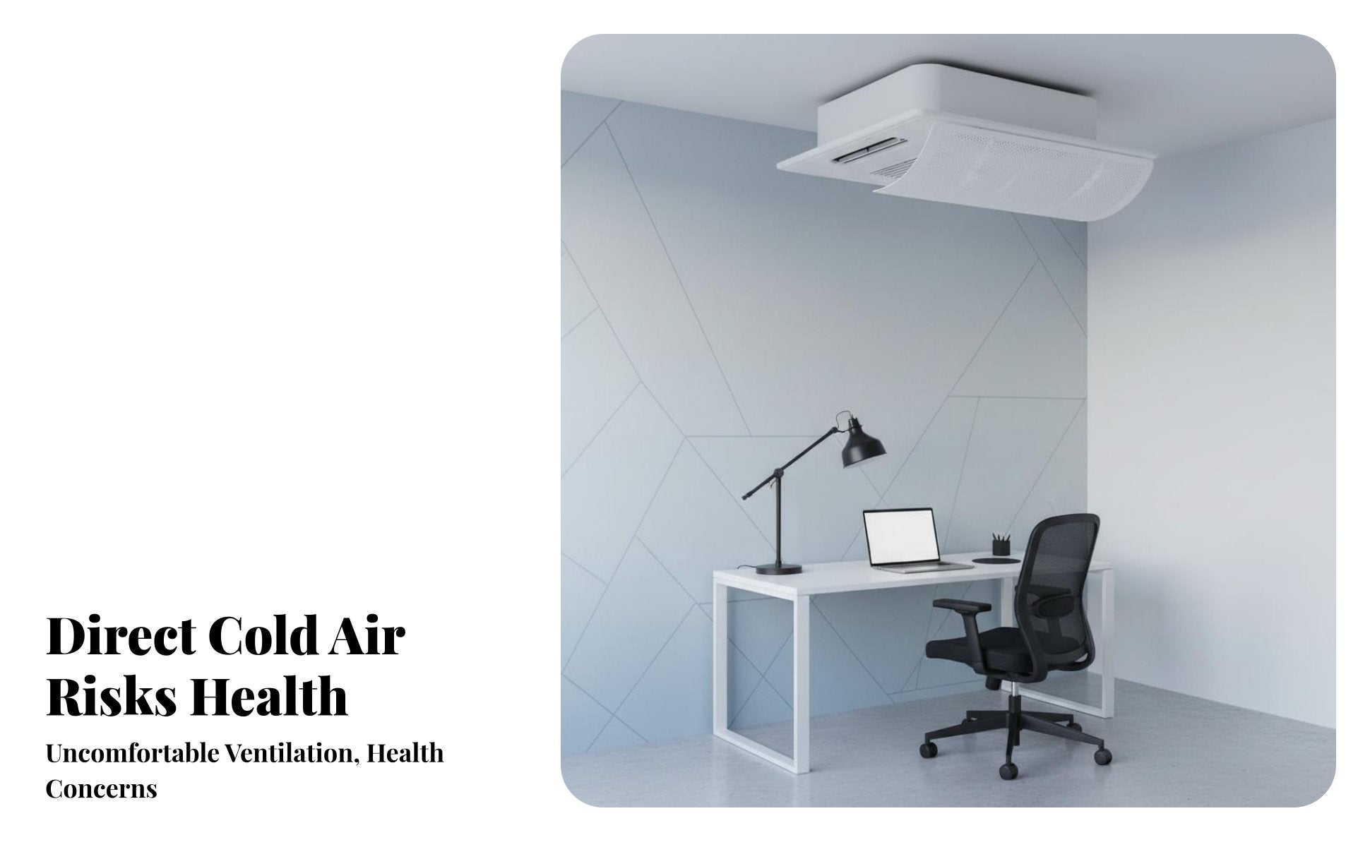 Improved Airflow Control Central Air Conditioner Wind Deflector Drill-Effortless Installation Anti-Direct Blowing Guard Universal Fit Air Conditioner Deflector Long-Lasting ABS Material for Elderly, Children, Families, Bedroom, Study Room, Home, Nursery