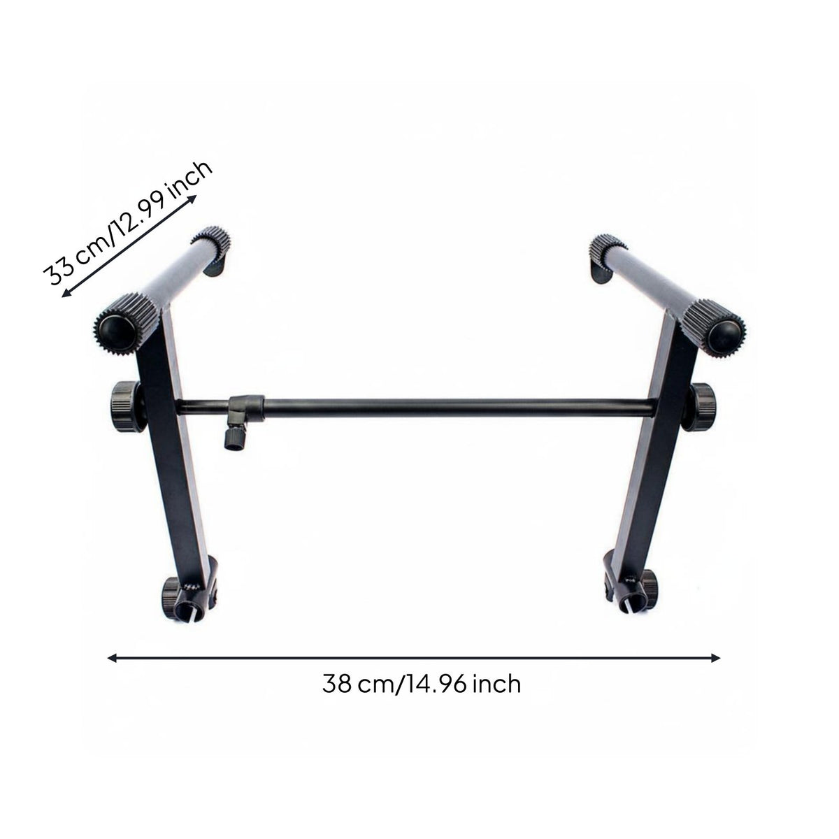 Double Tier Keyboard Stand Heavy Duty Double Keyboard Stand Portable 2-Tier Synthesizer Rack for Artists