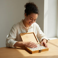 Wooden Watercolor Painter's Color Tray With Latch Empty Watercolor Pan Case Portable Color Mixing Tray for Students, Outdoor