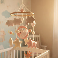 Textile Swan Mobile Nursery Decor Hanging Ornament Easy to Install for Infants
