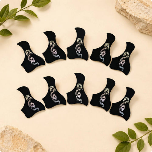 10 Pieces Sound Hole Pickguard Thin Guitar Pickguard PVC Musical Accessories